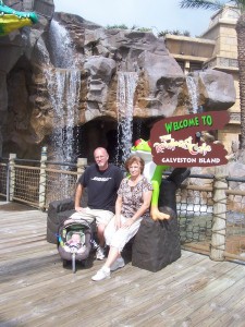 Outside the Rain Forest Cafe with Mom
