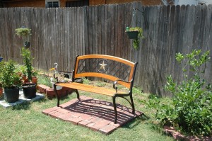 A bench for the back yard