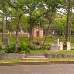 Vista One of many terraced views in the cemetery.
